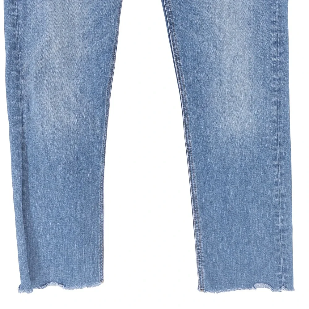 Anthropologie Pilcro Women's Size 27 Slim Straight Jeans Blue Raw Hem 25